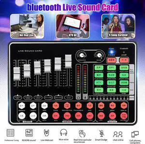 Sound Card USB Headset Microphone Webcast Live Sound Card Interface External 20 Sound Effects for Home Studio Stage