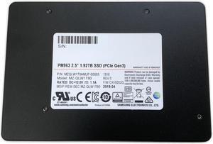 Samsung SSD 1.92TB PM963 2.5 NVMe PCIe 3.0 Gen3 x4 MZQLW1T9HMJP MZ-QLW1T90 Solid State Drive