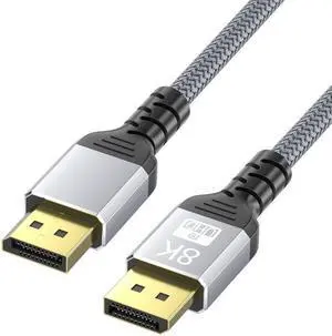 DP-6.6ft/2m. 8K DisplayPort to DisplayPort Cable 1.4 VERSION with 8K 60Hz Male to Male