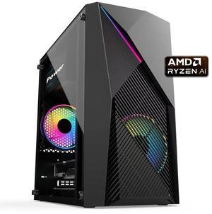 WEIMISEN Gaming Desktop, AI PC, AMD Ryzen 7 8700G Cpu, Radeon 780M Gpu, B650 Chipsets, 32G RAM (16GB*2) DDR 5200, 1TB M. 2 NVMe SSD,  Wifi 6, Bluetooth 5, Win 11 Pro