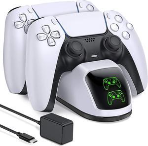 PS5 Charging Station, PS5 Controller Charger Station for Dualsense Controller, Upgrade PS5 Controller Charger, Gllai PS5 Charger Stand for Dual Controller