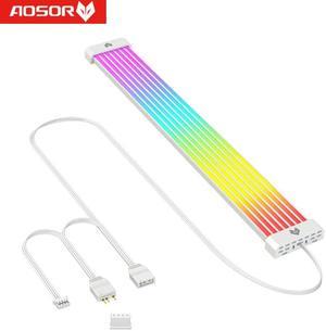 COOLMOON AOSOR AL300 Flexible Light Bar 24PIN 5V ARGB Aura Sync Neon Line Bendable Chassis Streamer Lamp Strip PC Case Decor