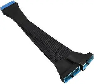Gillbro's USB 3.0 Header Extension Cable 19/20 Pin 1 to 2 Y Splitter Internal Extension Adapter DIY(5.9 inch)