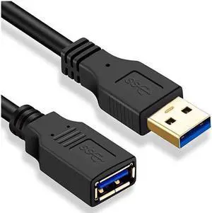 Gillbro's USB 3.0 Extension Cable  USB 3.0 High Speed Extender Cord Type A Male to A Female for Playstation Xbox USB Flash Drive Card Reader Hard Drive Keyboard Printer Scanner(5M)