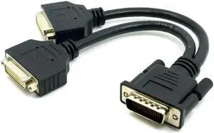 Aomoproing FOR DMS-59 Male to Dual DVI 24+5 Female Female Splitter Extension Cable for Graphics Cards Monitor