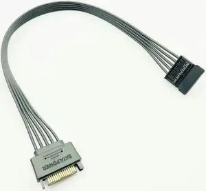 Aomoproing 30CM Black Single Sleeved SATA 15Pin Male to Female Power Extension Cable HDD SSD Power Supply Cable SATA Power Cable for PC Aomoproing 30CM Black Single Sleeved SATA 15Pin Male to Female Power Extension Cable HDD SSD Power Supply Cable SATA Power Cable for PC
