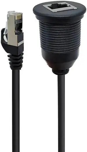 Aomoproing FOR CAT5E Ethernet Waterproof Cable,rj45 IP67 Male To Female Panel Mount Extender Water Proof Connector Extension Cord
