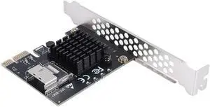 Aomoproing FOR PCIE Riser Card PCIE 1X To Mini SAS SFF-8087 SATA3.0 6Gbps Adapter Card Hard Drive Expansion Card For Chia Mining