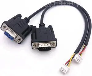 Aomoproing FOR Pure copper DB9 serial cable RS232 cable Single head XH2.54 turn 9pin 232 To 2.54mm Terminal cable Electronic Cable 0