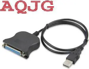 Aomoproing FOR USB 1.1 to DB25 Female Port Print Converter Cable LPT Black Usb to 1284 Cable For win7win8xp Computer to Priter
