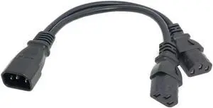 Aomoproing FOR IEC320 Cable for Adapter IEC 320 C13 to C14 Power Extension Cable C14 to Dual C13 5-13R Power Y Type Splitter for Adapter Cable Cord Aomoproing FOR IEC320 Cable for Adapter IEC 320 C13 to C14 Power Extension Cable C14 to Dual C13 5-13R Power Y Type Splitter for Adapter Cable Cord