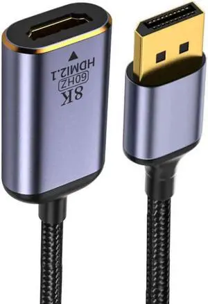 Aomoproing FOR Mini 1.4 Source to HDTV 2.0 Display 8K 60hz UHD 4K MINI-DP to HDTV Male Monitor for Adapter Cable