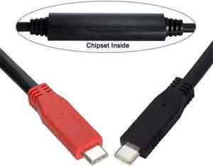 Aomoproing FOR 8m USB-C Type-C to USB-C 5Gbps Gen1 Chipset Repeater Data Cable Single-Way Transfer for Industrial Camera Laptop PC&Disk