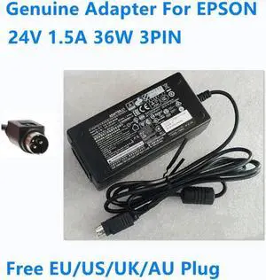 Aomoproing 24V 1.5A 36W 3PIN M235B M235A AC Adapter For DA-36E24 TM-U220 TM-T88II SCANNER Printer Power Supply Charger