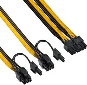 Aomoproing FOR 12Pin to ATX Dual 8Pin 6Pin Female Extension Splitter GPU Power Cable for 3080