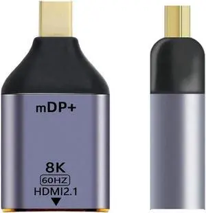 Aomoproing FOR Mini 1.4 Source to HDTV 2.0 Display 8K 60hz UHD 4K Mini-DP to HDTV Male Monitor for Adapter Connector