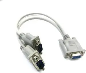Aomoproing FOR Data Cable Male to Female for Cash Register POS Display Serial Cable Splitter Directly Connected COM 2 in 1 DB9 9Pin 1 to2 Rs232