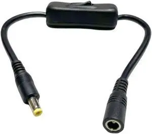 Aomoproing FOR Dc5.5*2.5mm 5.5*2.1mm Power Cable With Swtich 0 For Male To Female Extension Cord Led Light 12v Power Supply Equipment