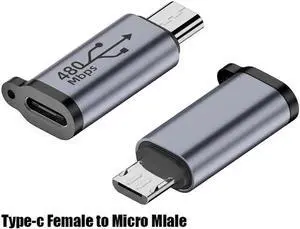 Aomoproing FOR Type C Female to Micro USB/TypeC Female to Mini USB/Micro USB Female to Type C/Micro USB Female to Mini USB Connector Adapter