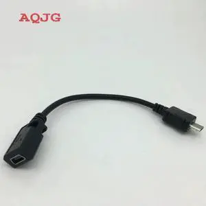 Aomoproing FOR 30cm Micro USB Male to Mini USB Female Cable Black Mini Micro USB2.0 Extention Cable USB Converter Adapter