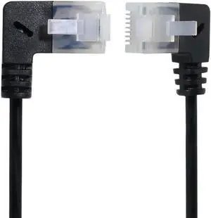Aomoproing FOR Cat6 Ethernet Cable RJ45 Left to Right Angled 25cm UTP Network Cable Patch Cord Cat6a Lan for Laptop Router TV BOX