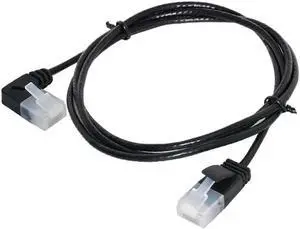 Aomoproing FOR Ultra Slim Cat6 Ethernet Cable RJ45 Right Angled to Straight UTP Network Cable Patch Cord 90 Degree Cat6a Lan for Laptop
