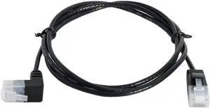 Aomoproing FOR Cat6 Ethernet Cable RJ45 Up Angled to Straight UTP Network Cable Patch Cord 90 Degree Cat6a Lan for Laptop Router TV BOX