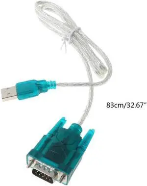 Aomoproing FOR Black USB To RS232 RS-232(DB9) Serial Cable Standard Adapter Converter For PC