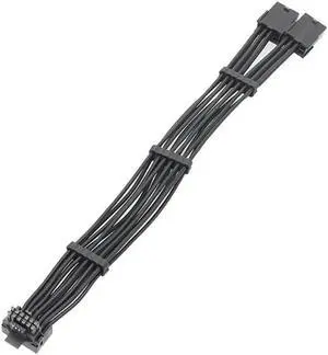 Aomoproing FOR for RTX4000 Series 2x8Pin Female to PCIE 5.0 12+4 16Pin Video Card Cable 12V WR