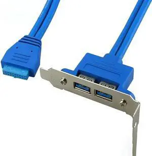 Aomoproing FOR USB 3.0 Front Panel Cable Baffle Motherboard 19pin to 2port Adapter Desktop case front usb3.0 cable 0 0.5m 0.8M