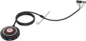 Aomoproing FOR PC Power Button Switch Portable Desktop Computer Switch with Extension Cord PC Reset for Home Office Internet Bar-A