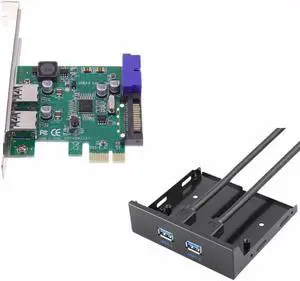 Aomoproing FOR 4 Port USB 3.0 PCIE PCI Express Control Card Adapter+20pin to 2 port usb3.0 hub 3.5 Floppy bay Front Panel set Aomoproing FOR 4 Port USB 3.0 PCIE PCI Express Control Card Adapter+20pin to 2 port usb3.0 hub 3.5 Floppy bay Front Panel set