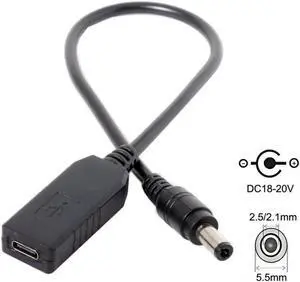 Aomoproing FOR USB 3.1 Type C USB-C to DC 20V 5.5 2.5mm 2.1mm Power Plug PD Emulator Trigger d Cable for Laptop Black Aomoproing FOR USB 3.1 Type C USB-C to DC 20V 5.5 2.5mm 2.1mm Power Plug PD Emulator Trigger d Cable for Laptop Black