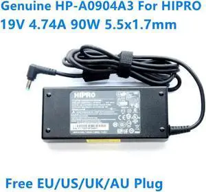 Aomoproing Laptop Charger For 19V 4.74A 90W V5-561G 4741G R7-571G 5532 HIPRO HP-A0904A3 Power Supply AC Adapter PA-1900-34