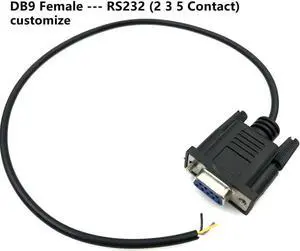 Aomoproing FOR DB9 serial port cable single male and female RS232 connection cable 485 wire 38 pin 9-pin COM port 235 terminal wire 3-