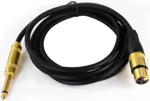 Aomoproing FOR Big 6.35 male pair female xlk 6.5 Gold Plated Microphone cable Audio microphone cable