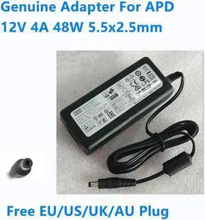 Aomoproing AC Adapter For APD 12V 4A 48W 5.5x2.5mm DA-48T12 DA-48Q12 LED Monitor Power Supply Charger