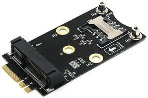 Aomoproing M.2 Wifi Adapter Mini PCIE Wireless Network Card to M2 NGFF Key A+E Wifi Card Raiser with SIM Card Slot-AB01