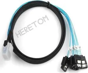 Aomoproing FOR Mini SAS SFF-8087 Cable For 9267-8i 9207-8i 9240-8i P20 9211-8i Card Data Cable 1M/100cm
