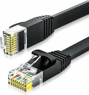 Aomoproing FOR Twisted Pair Patch Cord Ultra Slim Flat Ethernet Cable UTP Cat 6 RJ45 Network Cable for Laptop Router