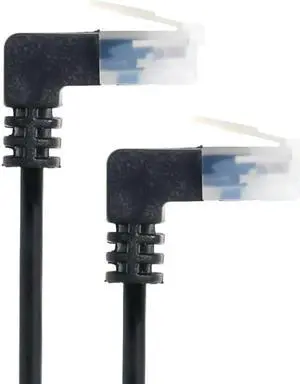 Aomoproing FOR Ultra Slim Cat6 Ethernet Cable RJ45 Up Angled 25cm UTP Network Cable Patch Cord 90 Degree Cat6a Lan for Laptop