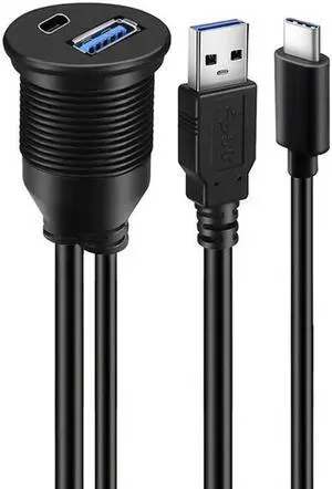 Aomoproing FOR Dashboard USB extension 1m cable with dustproof cover,Dual-port USB3.0 panel embedded extension cable,Car boat waterproof cord Aomoproing FOR Dashboard USB extension 1m cable with dustproof cover,Dual-port USB3.0 panel embedded extension cable,Car boat waterproof cord