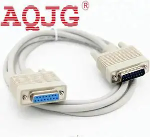 Aomoproing FOR 1pcs DB15 male to DB15 Female cable db15 parallel cableDB15 15pin to DB15 Female 1.5M