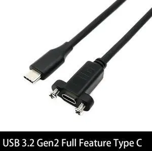 Aomoproing FOR 20Gbps Data Transfer Gen2 Data Cable Compatible Full Feature Type C 4k Video With Screw Hole Lock Connector USB-C Male To Female