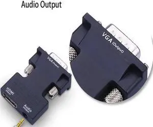 Aomoproing FOR VGA to HDMI-compatible Converter Adapter 1080P VGA Adapter For PC Laptop to HDTV Projector Video Audio HDMI-compatible to VGA