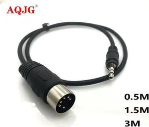 Aomoproing FOR 0.5M 1.5M 5P Din MIDI Male Plug to 3.5mm 1/8in TRS Stereo Male Audio Cable For CD Player Smartphone Aomoproing FOR 0.5M 1.5M 5P Din MIDI Male Plug to 3.5mm 1/8in TRS Stereo Male Audio Cable For CD Player Smartphone