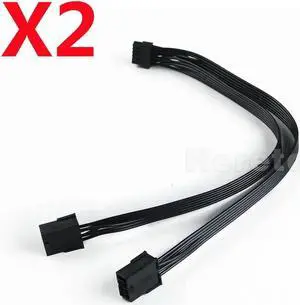 Aomoproing FOR 2PCS Dual PCIE 8Pin Female to Mini 12Pin Male GPU Power Adapter Cable for RTX3070/3080/3090 GPU Graphic