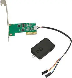 Aomoproing FOR PCI PC Remote Controller Restart Switch PC Case Power Supply ON/OFF Reset Button For Desktop Computer