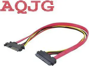 Aomoproing FOR SATA Extender Cable 22Pin Male to Female 7+15 Pin Serial ATA SATA Data Power Combo Extension Cables Cord 30CM