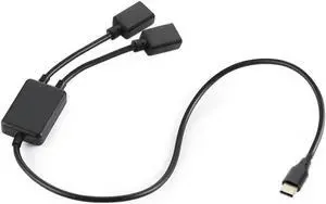 Aomoproing FOR Type-C to Dual Ports USB-C Female Hub Cable For Laptop PC Mouse Flash Disk